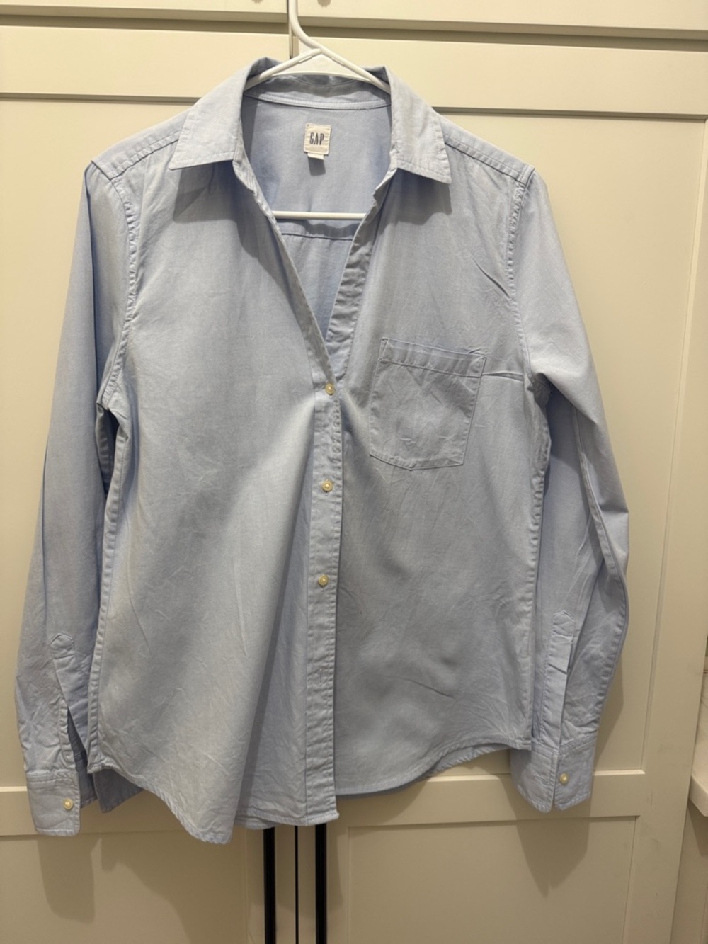 GAP Pale Blue Cotton Button-Down Shirt